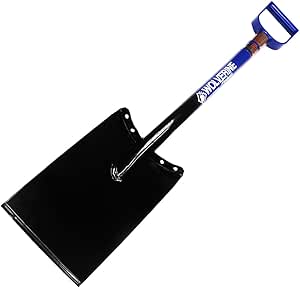 Wolverine 26″ D-Handled Steel Spade with 12″ Long Straight Bottom Blade